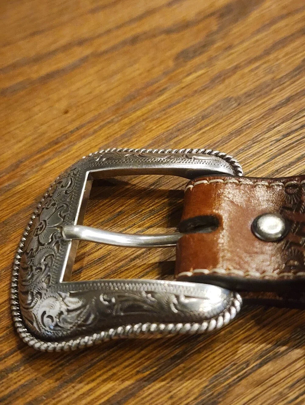Toddler Boys Nocona Leather Calf Hair Rhinestone Belt 20